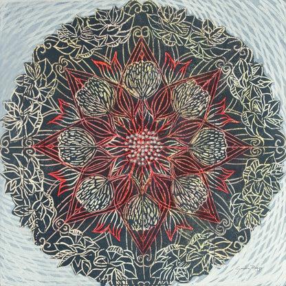 Starshine Mandala II by Candra Boggs. SKU 88491a. Archival Giclee Fine art print for wall decor.