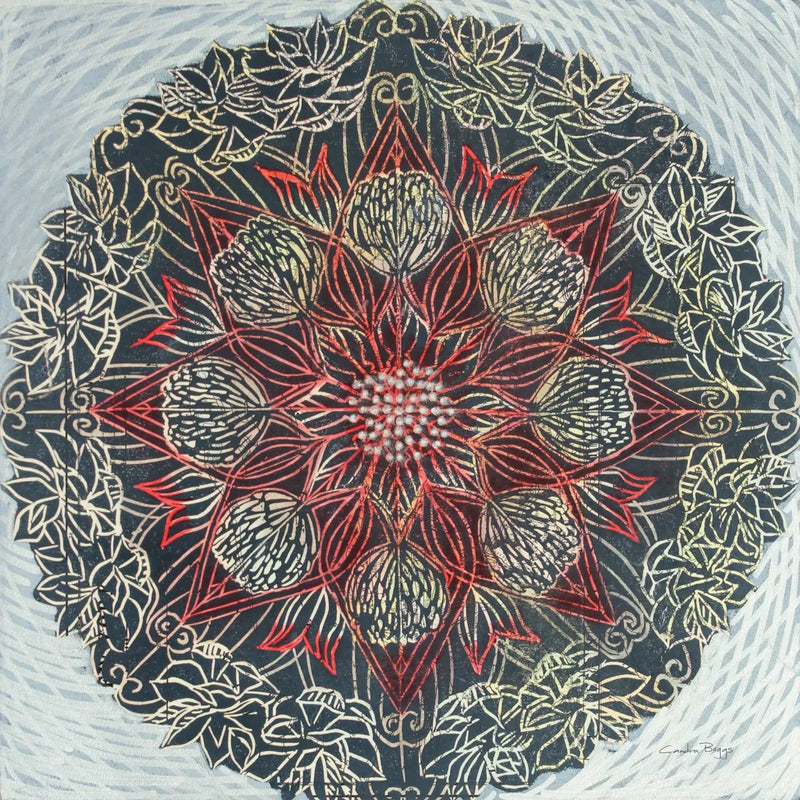 Starshine Mandala II by Candra Boggs. SKU 88491a. Archival Giclee Fine art print for wall decor.