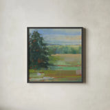 Abstract Field I by Carol Rowan. Shown in a sleek black glass frame for a contemporary gallery look. Available as an archival giclee rolled canvas, fine art paper, or poster print. SKU 21446a.