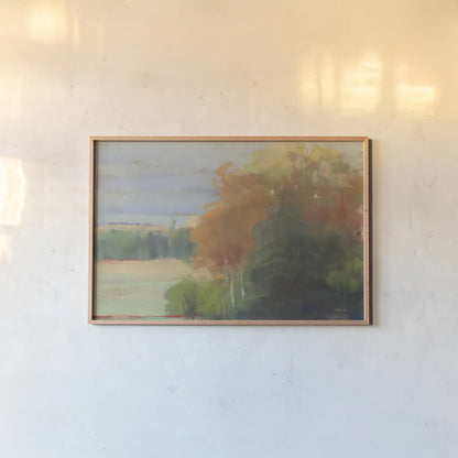 Abstract Field II Crop by Carol Rowan. shown as a paper print in a natural frame. Available as a archival giclee rolled canvas, fine art paper, or poster print. SKU 21447i.