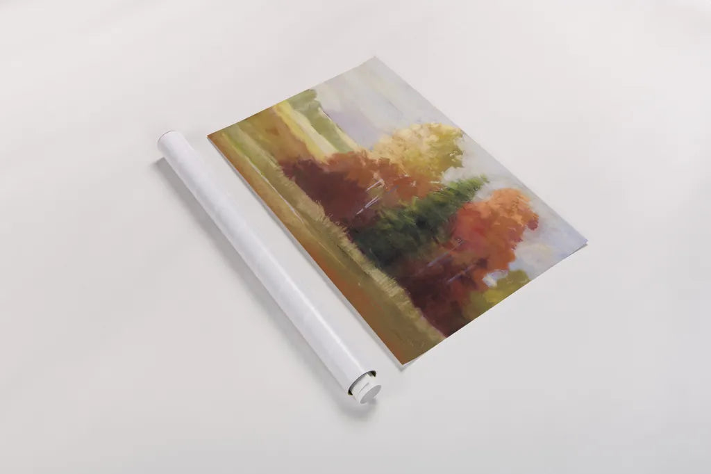 Autumn Leaves by Carol Rowan. shown as a rolled paper print. Available as archival giclee rolled canvas, fine art paper, or poster print. SKU 21448i.