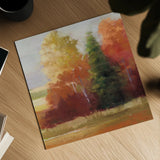 Autumn Leaves Crop by Carol Rowan. Shown as a detailed flat fine art print, highlighting archival giclee quality. Available as an archival giclee rolled canvas, fine art paper, or poster print. SKU 21448a.