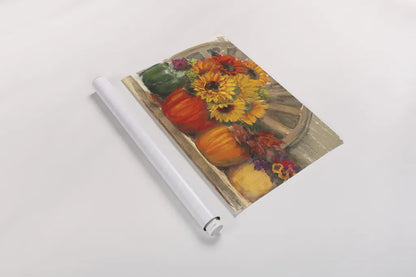 Autumn Still LIfe by Carol Rowan. shown as a rolled paper print. Available as archival giclee rolled canvas, fine art paper, or poster print. SKU 20558i.