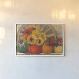Autumn Still LIfe by Carol Rowan. shown as a paper print in a white frame. Available as a archival giclee rolled canvas, fine art paper, or poster print. SKU 20558i.