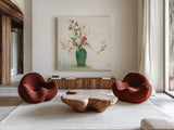 Bittersweet I v2 White by Carol Rowan. Shown as extra-large giant wall art in a modern living room. Available as an archival giclee rolled canvas, fine art paper, or poster print. SKU 42119a.