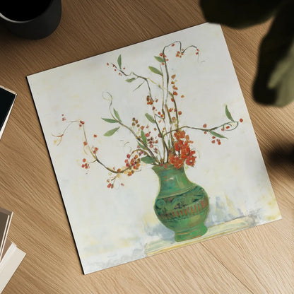 Bittersweet II v2 White by Carol Rowan. Shown as a detailed flat fine art print, highlighting archival giclee quality. Available as an archival giclee rolled canvas, fine art paper, or poster print. SKU 42120a.