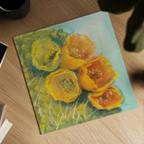 Blooming Succulent II by Carol Rowan. Shown as a detailed flat fine art print, highlighting archival giclee quality. Available as an archival giclee rolled canvas, fine art paper, or poster print. SKU 38632a.