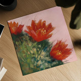 Blooming Succulent IV by Carol Rowan. Shown as a detailed flat fine art print, highlighting archival giclee quality. Available as an archival giclee rolled canvas, fine art paper, or poster print. SKU 38634a.