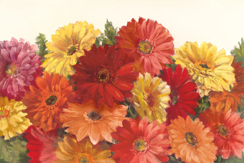 Bountiful Gerberas by Carol Rowan. SKU 10879i. Archival Giclee Fine art print for wall decor.