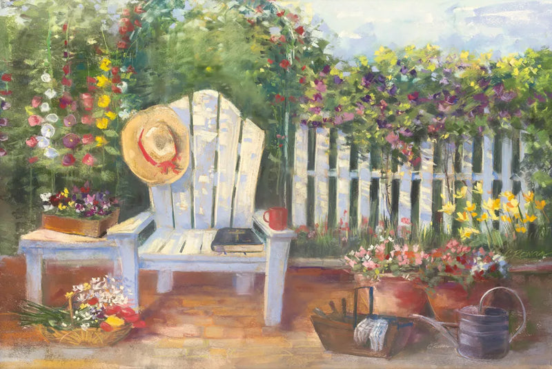 Carols Sunny Garden by Carol Rowan. SKU 12789i. Archival Giclee Fine art print for wall decor.