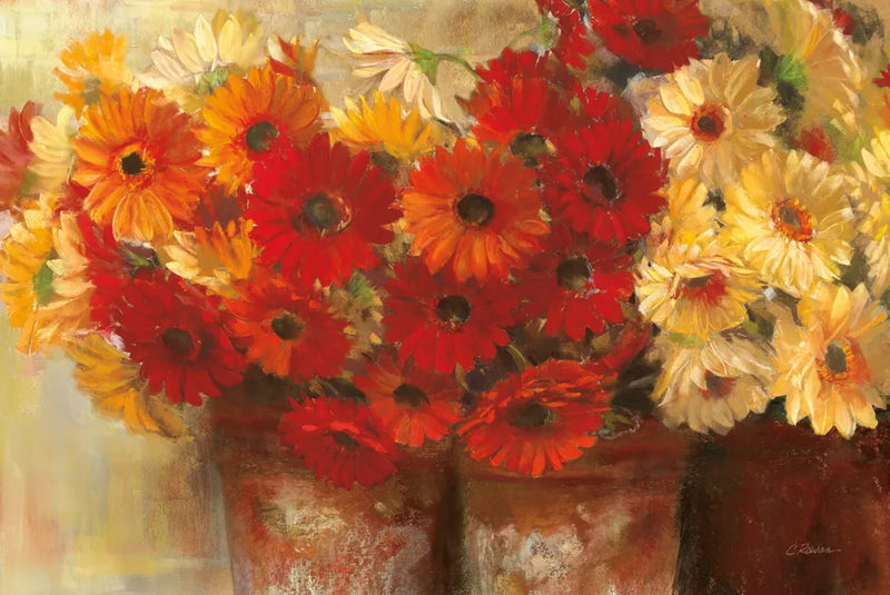 Chelsea Gerberas by Carol Rowan. SKU 8180i. Archival Giclee Fine art print for wall decor.