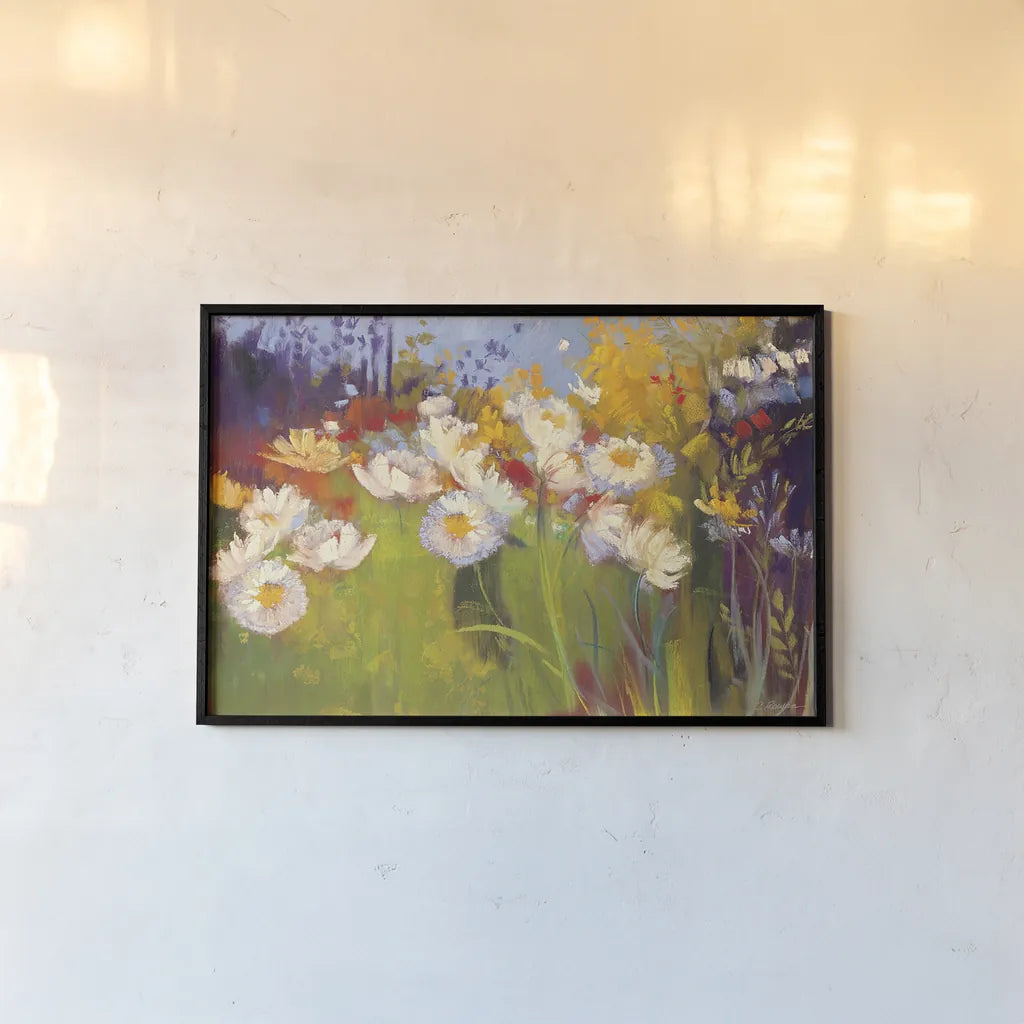 Contemporary Meadow by Carol Rowan. shown as a paper print in a black flame. Available as a archival giclee rolled canvas, fine art paper, or poster print. SKU 6704i.