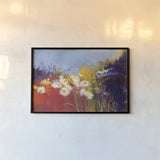 Contemporary Meadow Red by Carol Rowan. shown as a paper print in a black flame. Available as a archival giclee rolled canvas, fine art paper, or poster print. SKU 41958i.