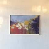 Contemporary Meadow Red by Carol Rowan. shown as a paper print in a white frame. Available as a archival giclee rolled canvas, fine art paper, or poster print. SKU 41958i.