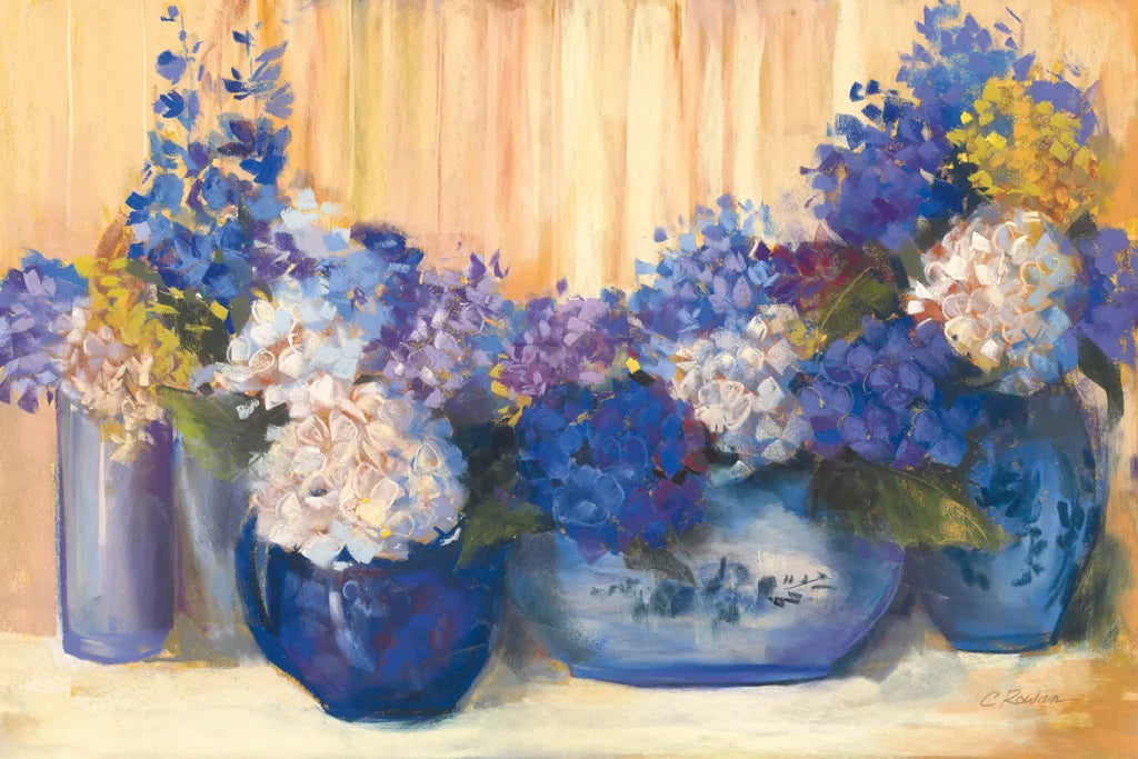 Country Hydrangea by Carol Rowan. SKU 41556i. Archival Giclee Fine art print for wall decor.