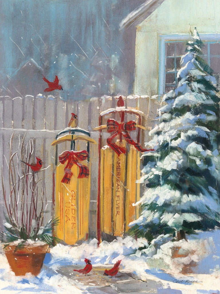 December Sleds by Carol Rowan