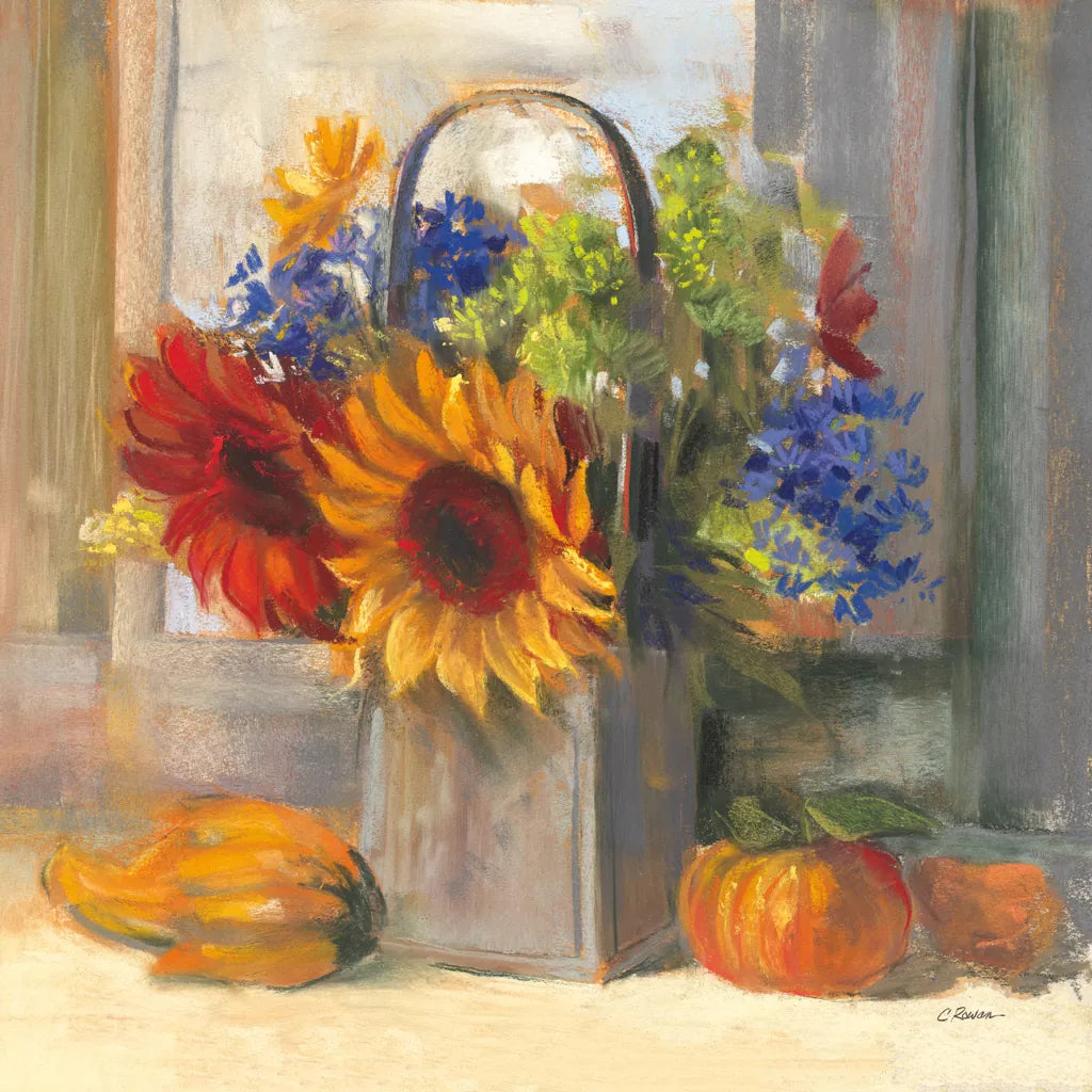 Fall Bouquet by Carol Rowan. SKU 41808a. Archival Giclee Fine art print for wall decor.