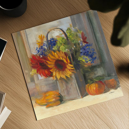 Fall Bouquet by Carol Rowan. Shown as a detailed flat fine art print, highlighting archival giclee quality. Available as an archival giclee rolled canvas, fine art paper, or poster print. SKU 41808a.