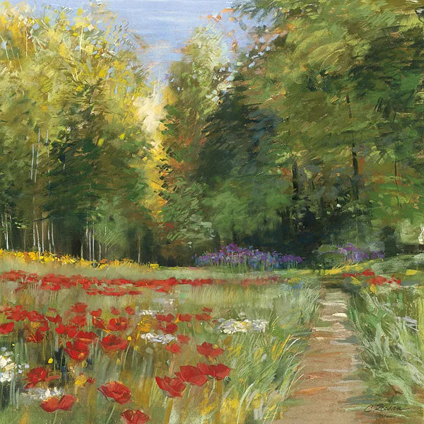 Field of Flowers Crop by Carol Rowan. SKU 5820a. Archival Giclee Fine art print for wall decor.