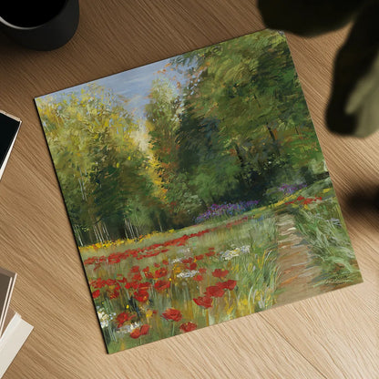 Field of Flowers Crop by Carol Rowan. Shown as a detailed flat fine art print, highlighting archival giclee quality. Available as an archival giclee rolled canvas, fine art paper, or poster print. SKU 5820a.