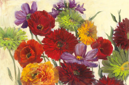 Flower Scatter by Carol Rowan. SKU 42290i. Archival Giclee Fine art print for wall decor.