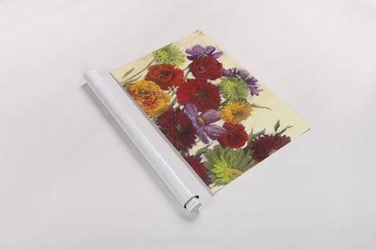 Flower Scatter by Carol Rowan. shown as a rolled paper print. Available as archival giclee rolled canvas, fine art paper, or poster print. SKU 42290i.