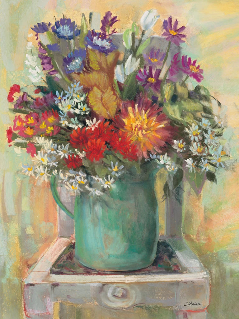 Flowers on Chair I by Carol Rowan