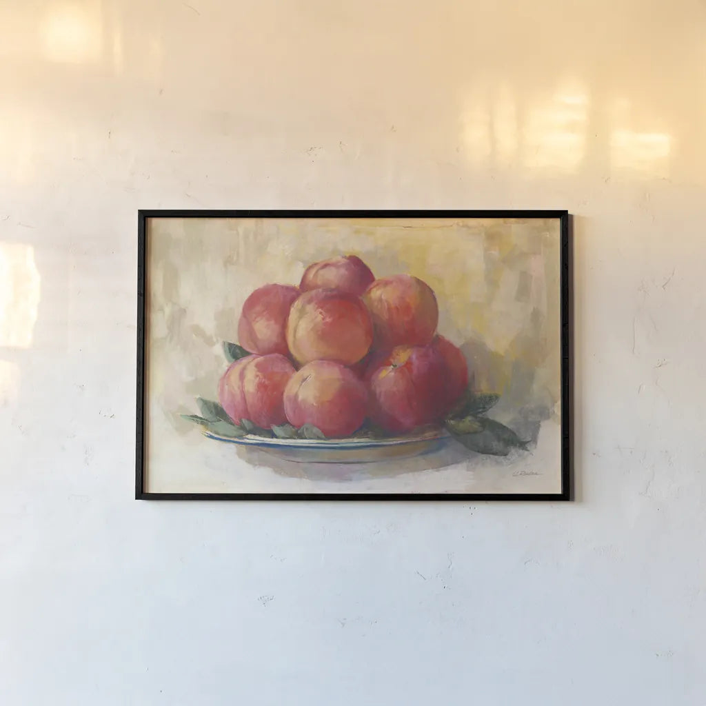 Fruit Bowl by Carol Rowan. shown as a paper print in a black flame. Available as a archival giclee rolled canvas, fine art paper, or poster print. SKU 42340i.