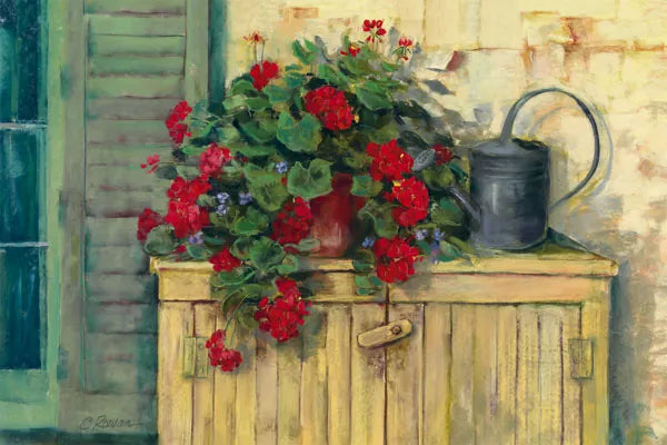 Gardeners Still Life by Carol Rowan. SKU 7983i. Archival Giclee Fine art print for wall decor.