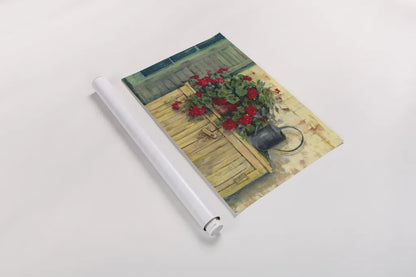 Gardeners Still Life by Carol Rowan. shown as a rolled paper print. Available as archival giclee rolled canvas, fine art paper, or poster print. SKU 7983i.