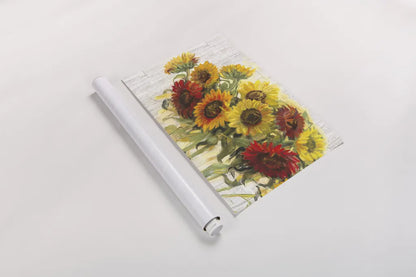 Gathering Sun Crop on Wood by Carol Rowan. shown as a rolled paper print. Available as archival giclee rolled canvas, fine art paper, or poster print. SKU 22362i.