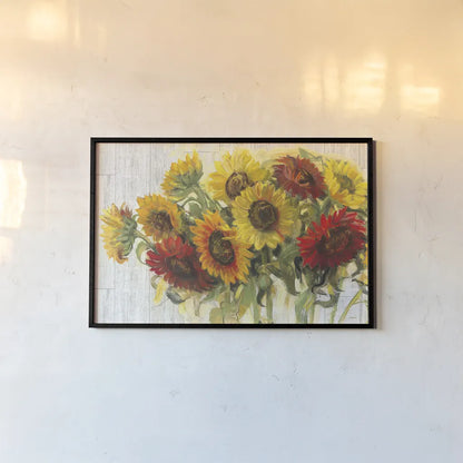 Gathering Sun Crop on Wood by Carol Rowan. shown as a paper print in a black flame. Available as a archival giclee rolled canvas, fine art paper, or poster print. SKU 22362i.