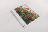 Geranium Wave by Carol Rowan. shown as a rolled paper print. Available as archival giclee rolled canvas, fine art paper, or poster print. SKU 10615i.