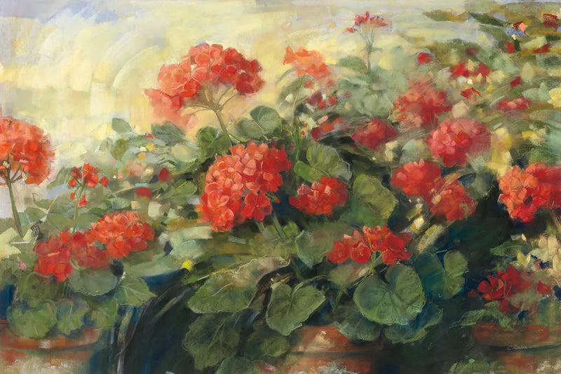Geranium Wave Cream by Carol Rowan. SKU 42288i. Archival Giclee Fine art print for wall decor.