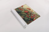 Geranium Wave Cream by Carol Rowan. shown as a rolled paper print. Available as archival giclee rolled canvas, fine art paper, or poster print. SKU 42288i.