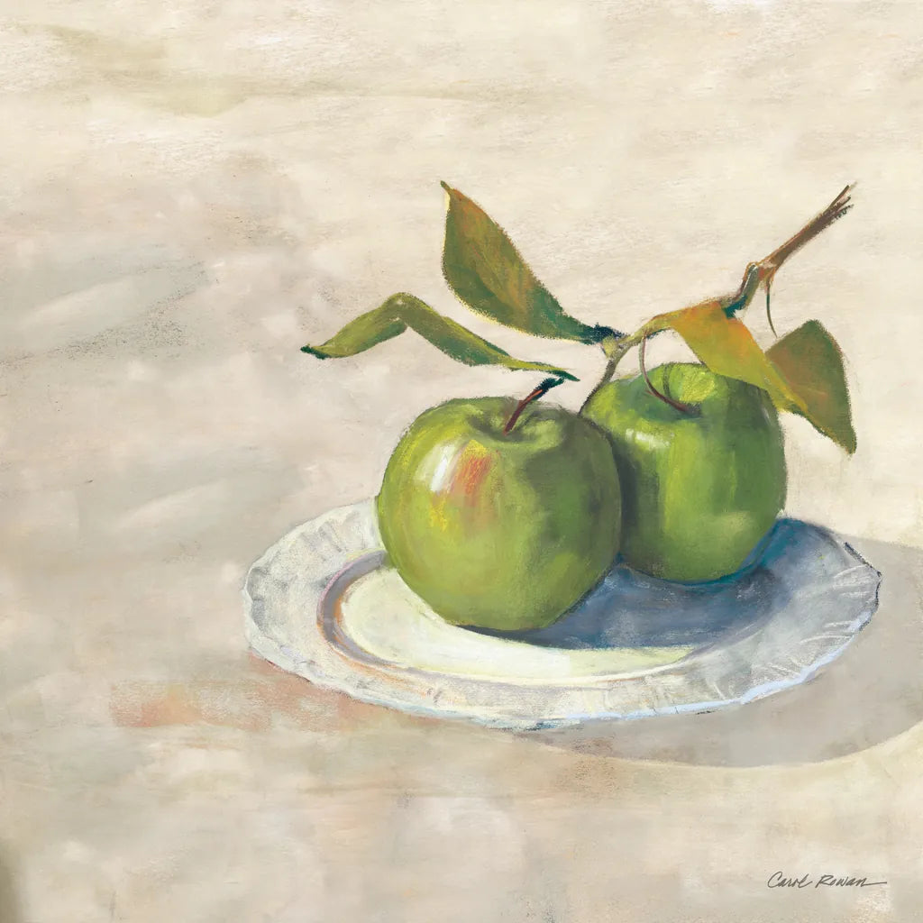 Green Apple I Neutral by Carol Rowan. SKU 65554a. Archival Giclee Fine art print for wall decor.