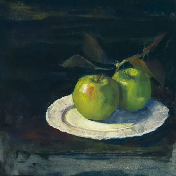 Green Apples I No Border by Carol Rowan. SKU 42418a. Archival Giclee Fine art print for wall decor.