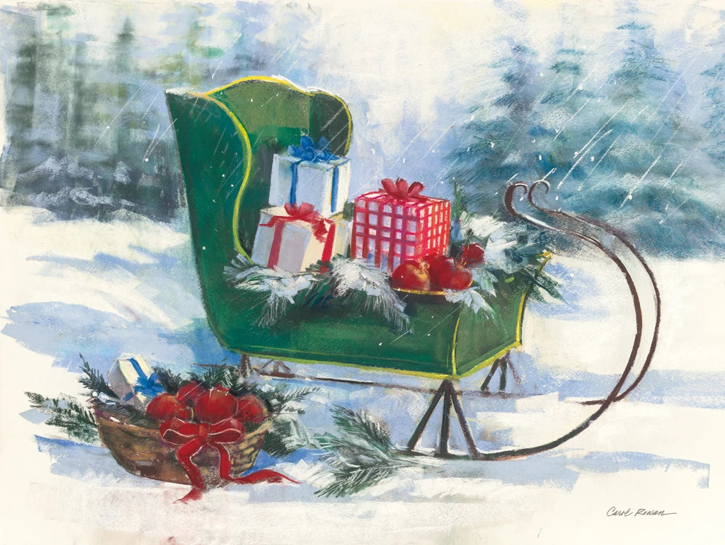 Green Sleigh by Carol Rowan