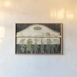 Herbs on Pegs Black by Carol Rowan. shown as a paper print in a natural frame. Available as a archival giclee rolled canvas, fine art paper, or poster print. SKU 50544i.