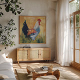 Horace by Carol Rowan. Shown in a natural wood frame in a cozy modern living room. Available as an archival giclee rolled canvas, fine art paper, or poster print. SKU 8163a.