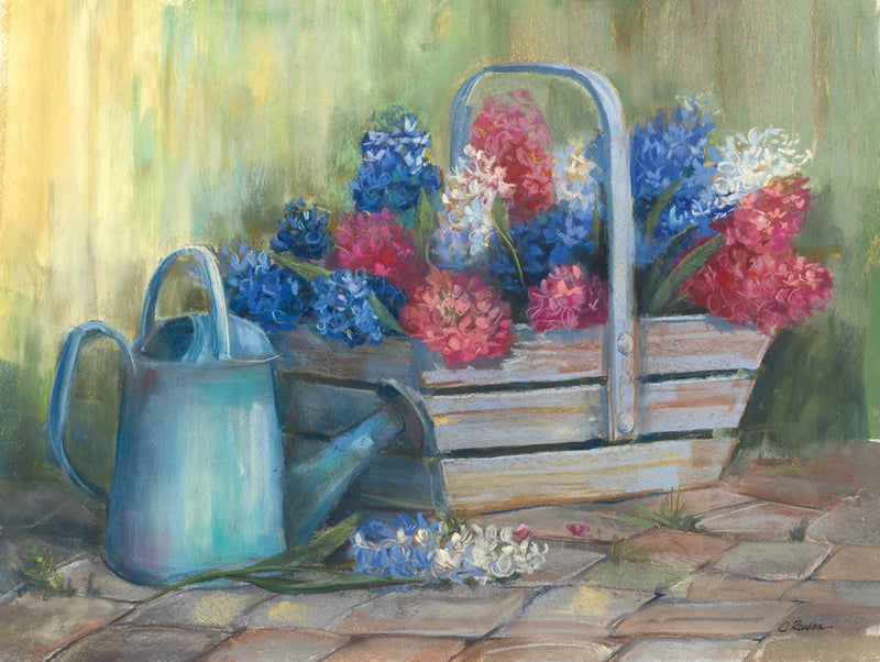 Hyacinths in a Basket by Carol Rowan