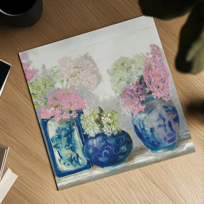 Ladys Mantle II Bright by Carol Rowan. Shown as a detailed flat fine art print, highlighting archival giclee quality. Available as an archival giclee rolled canvas, fine art paper, or poster print. SKU 55310a.