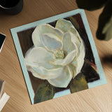 Magnolia III by Carol Rowan. Shown as a detailed flat fine art print, highlighting archival giclee quality. Available as an archival giclee rolled canvas, fine art paper, or poster print. SKU 7861a.