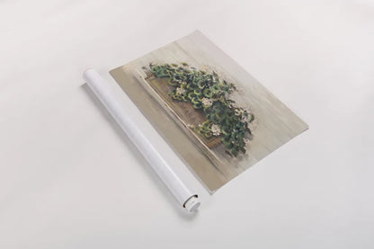 Market Geraniums Farmers Market Crop by Carol Rowan. shown as a rolled paper print. Available as archival giclee rolled canvas, fine art paper, or poster print. SKU 40797i.