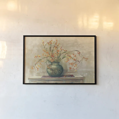 Nancy Bittersweet by Carol Rowan. shown as a paper print in a black flame. Available as a archival giclee rolled canvas, fine art paper, or poster print. SKU 42354i.