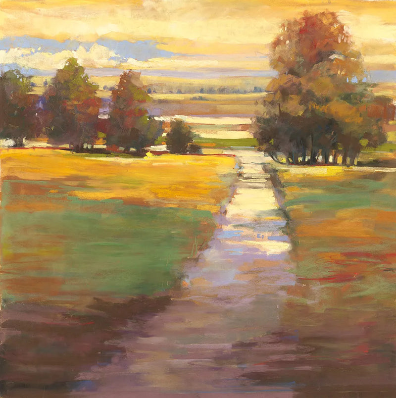 October Path by Carol Rowan. SKU 12781a. Archival Giclee Fine art print for wall decor.