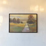 October Path Crop by Carol Rowan. shown as a paper print in a black flame. Available as a archival giclee rolled canvas, fine art paper, or poster print. SKU 12781i.