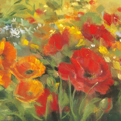 Oriental Poppy Field I by Carol Rowan. SKU 7857a. Archival Giclee Fine art print for wall decor.