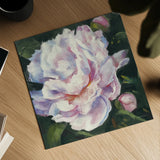 Peony III by Carol Rowan. Shown as a detailed flat fine art print, highlighting archival giclee quality. Available as an archival giclee rolled canvas, fine art paper, or poster print. SKU 41463a.