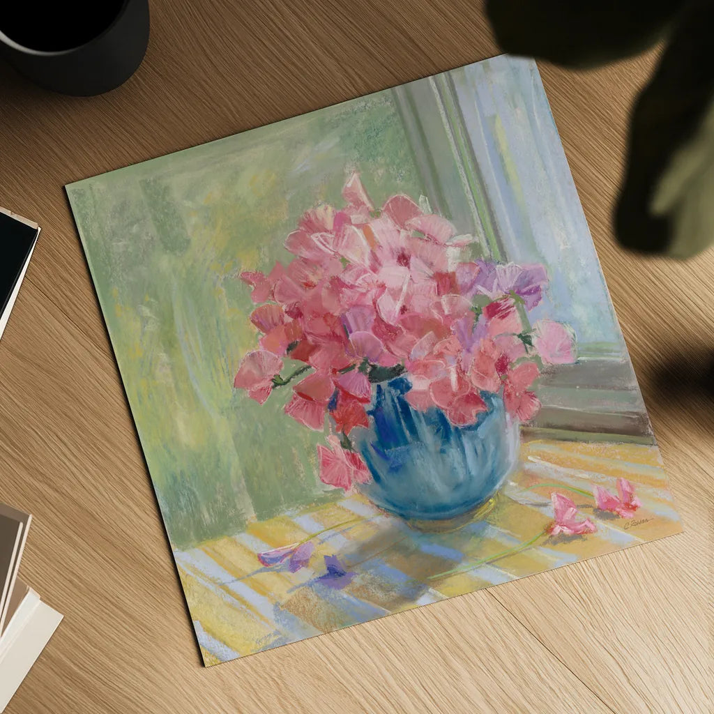 Pretty in Pink by Carol Rowan. Shown as a detailed flat fine art print, highlighting archival giclee quality. Available as an archival giclee rolled canvas, fine art paper, or poster print. SKU 38630a.